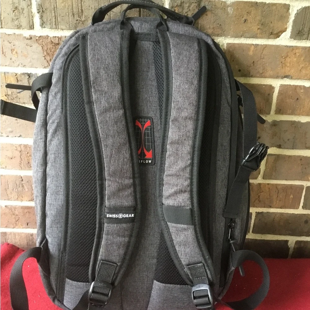 SwissGear Gray Heather Laptop Backpack with Black Accents